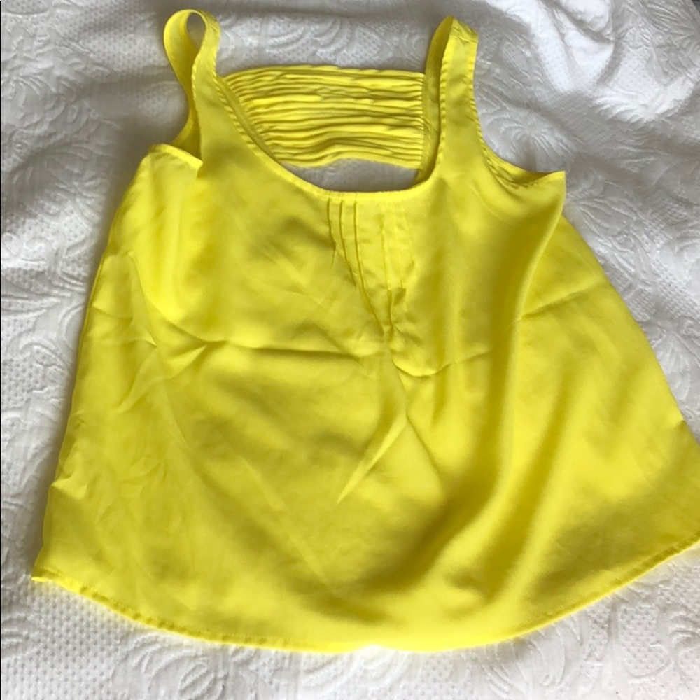 Bright yellow cutout back tank!